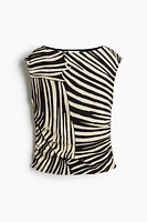 Textured jersey top