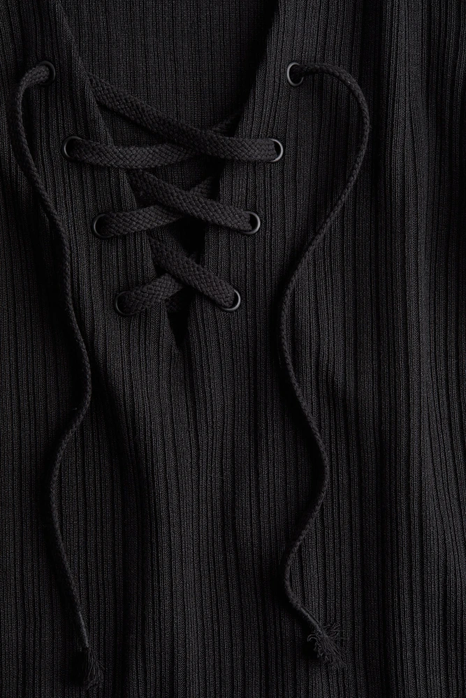 Lacing-Detail Bodycon Dress