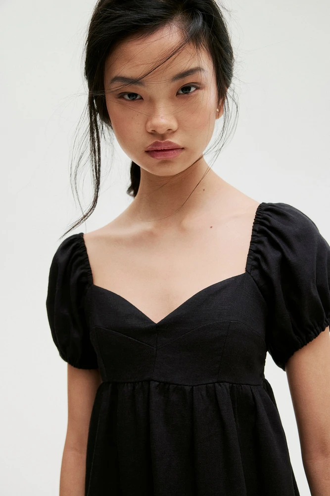 Puff-Sleeved Dress