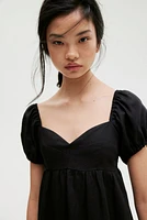Puff-Sleeved Dress