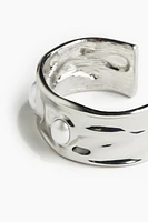 Bead-decorated Cuff Bangle