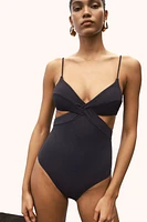 Padded-Cup Cutout Swimsuit