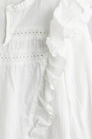 Flounced Cotton Blouse