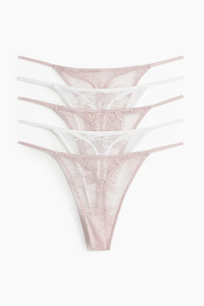 5-pack Lace Thong Briefs