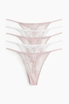 5-pack Lace Thong Briefs