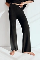Pointelle-Knit Pants