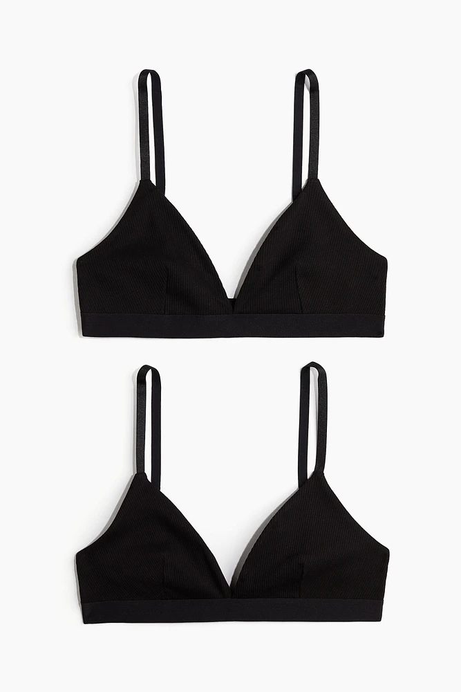 Lot de 2 soutiens-gorge souples en coton