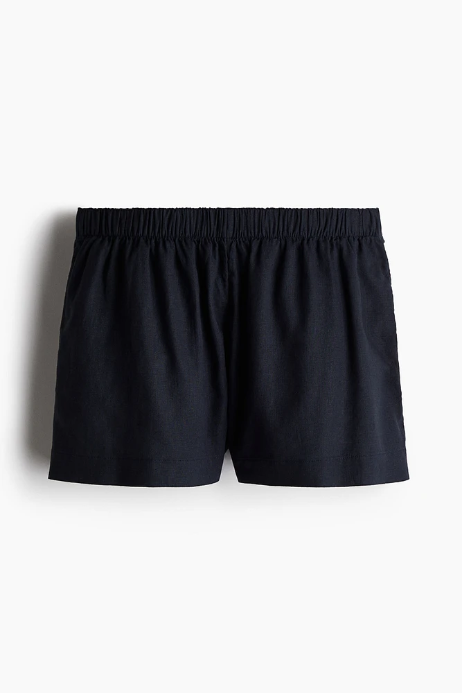 Linen-Blend Shorts