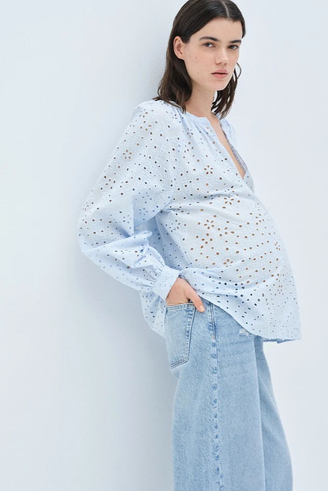 MAMA Before & After Eyelet-Embroidered Blouse