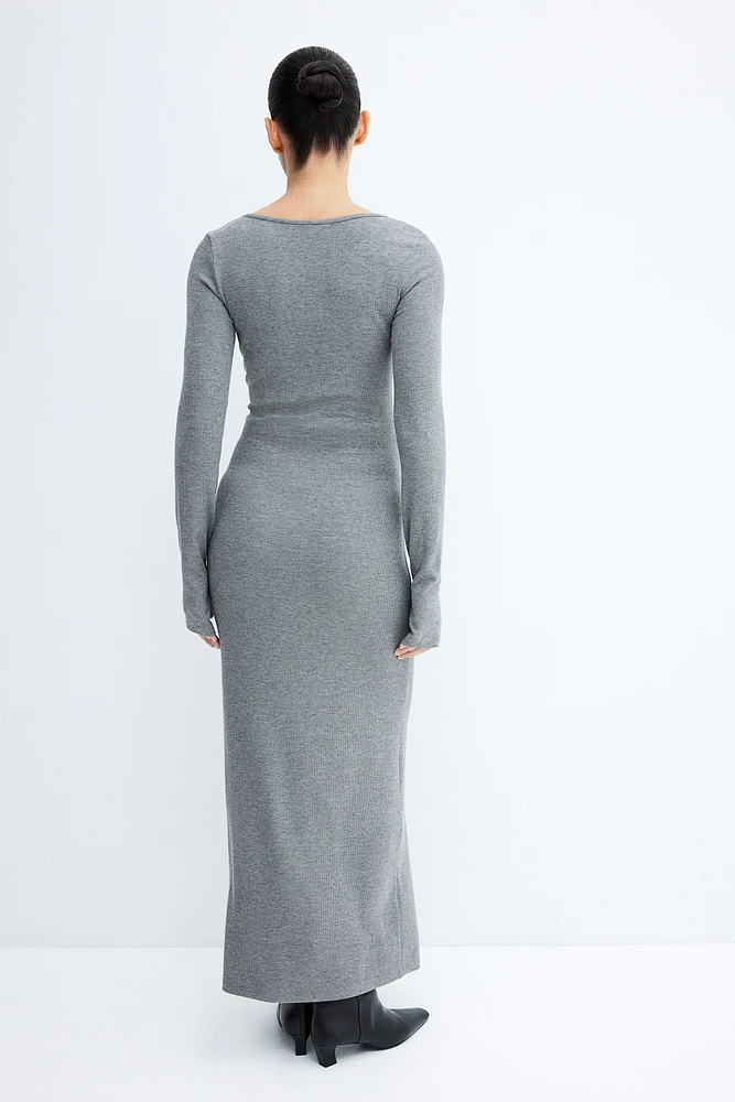 MAMA Ribbed Bodycon Dress