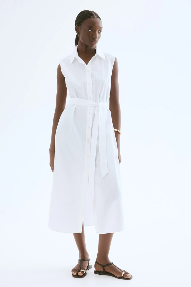 Tie-Belt Shirt Dress
