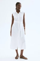 Tie-Belt Shirt Dress