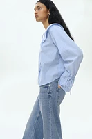 Poplin Blouse with Eyelet Embroidery