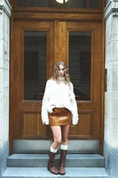 Coated Mini Skirt
