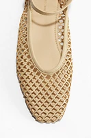 Perforated Leather Ballet Flats