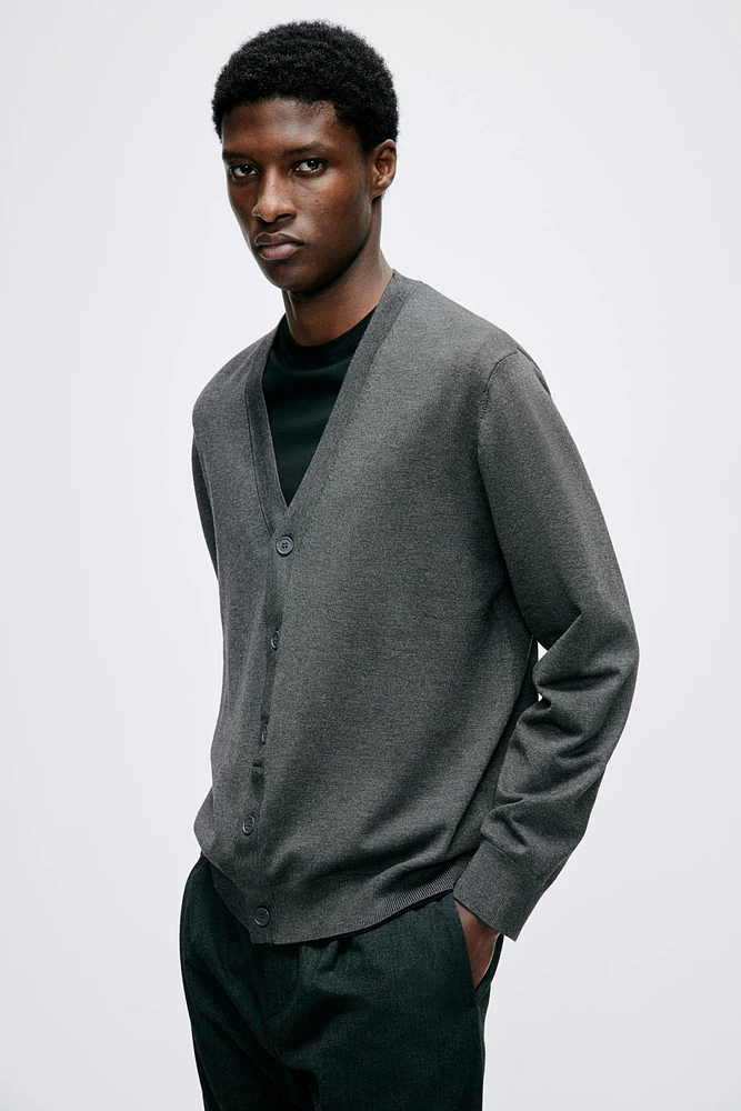 Regular Fit Fine-Knit Cardigan