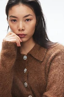Mohair-Blend Sweater with Collar