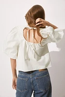 Blouse à manches bouffantes