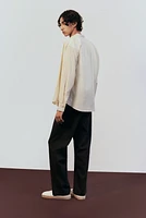 Chemise coupe classique en lin mélangé