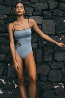 Padded-Cup Cutout Swimsuit