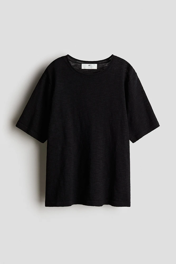 Loose-Fit Fine-Knit T-Shirt