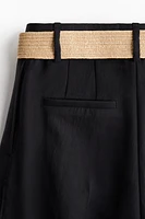 Wide-Leg Pants with Belt