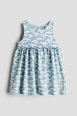 Printed Denim Dress