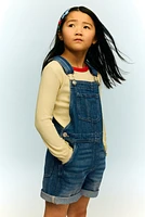 Denim Overall Shorts
