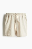 Regular Fit Linen-Blend Shorts