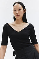 V-neck Jersey Top