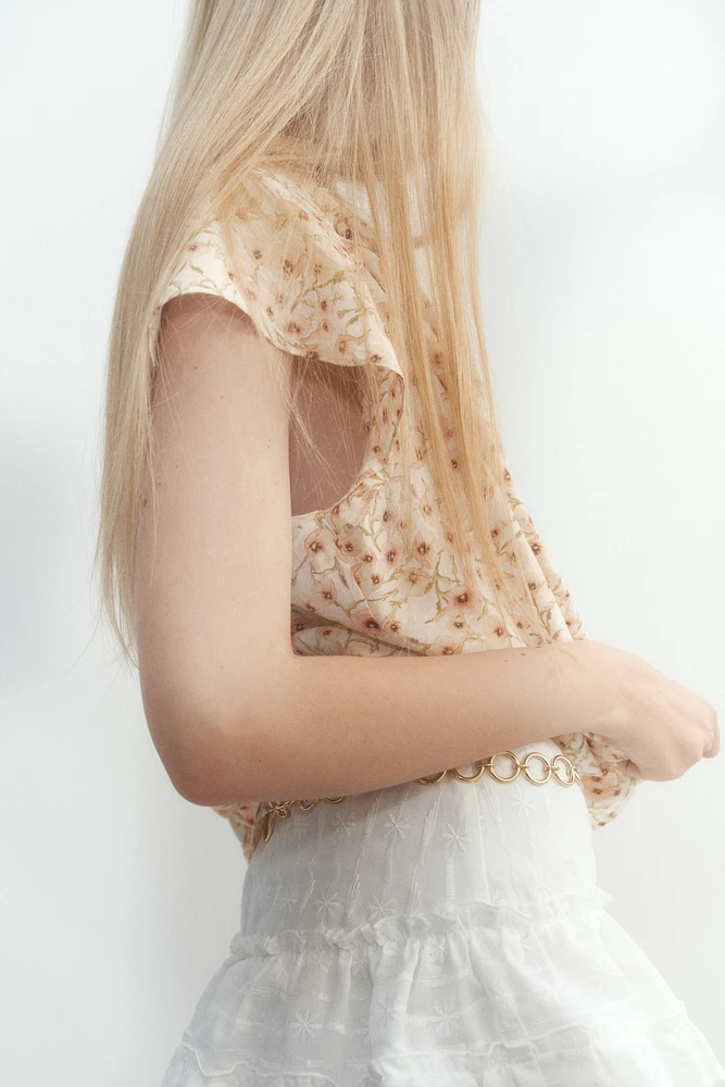 Butterfly-Sleeved Blouse