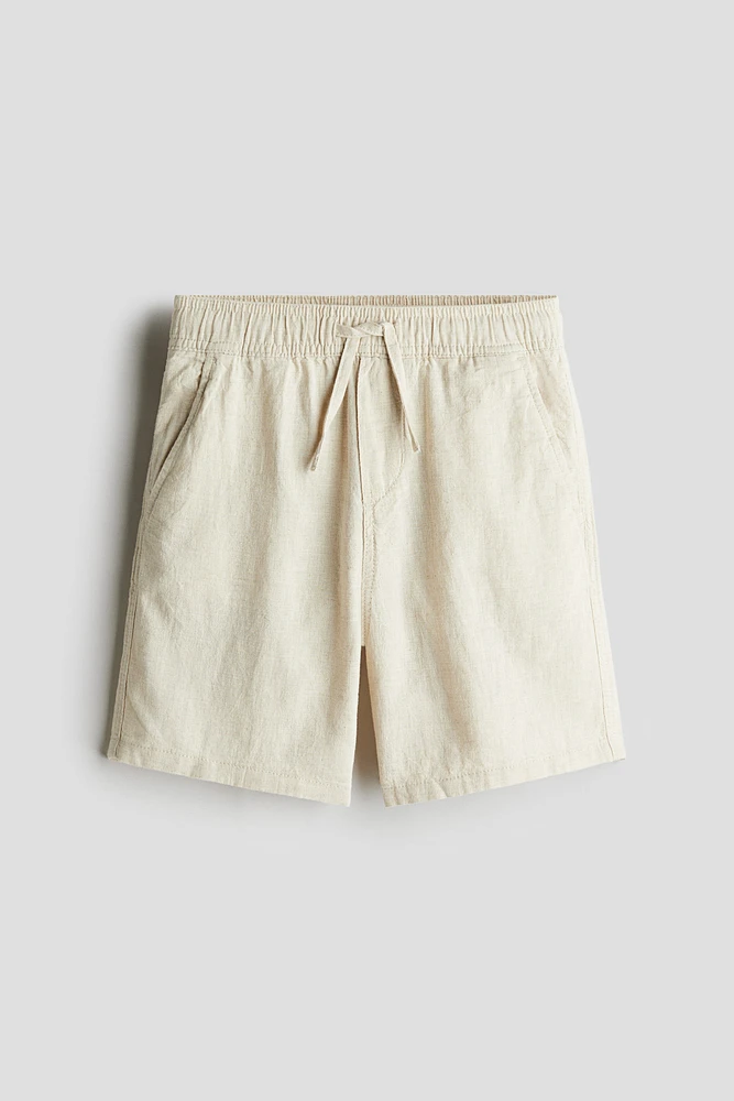 Linen-Blend Shorts