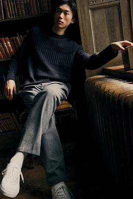 Regular Fit Textured-Knit Sweater