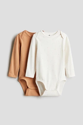 2-Pack Supersoft Cotton Lap-Shoulder Bodysuits