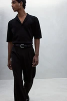 Regular-Fit V-Neck Polo Shirt