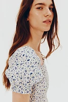 Smocked Poplin Dress