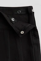 Pleated Twill Skirt