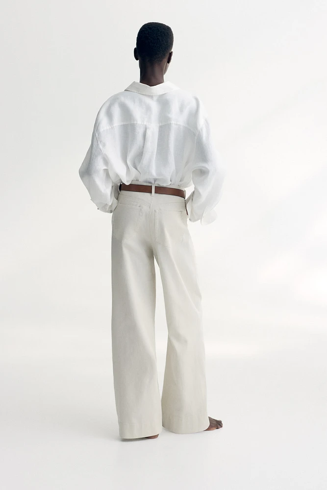 Belted Twill Pants