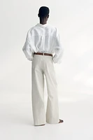 Belted Twill Pants