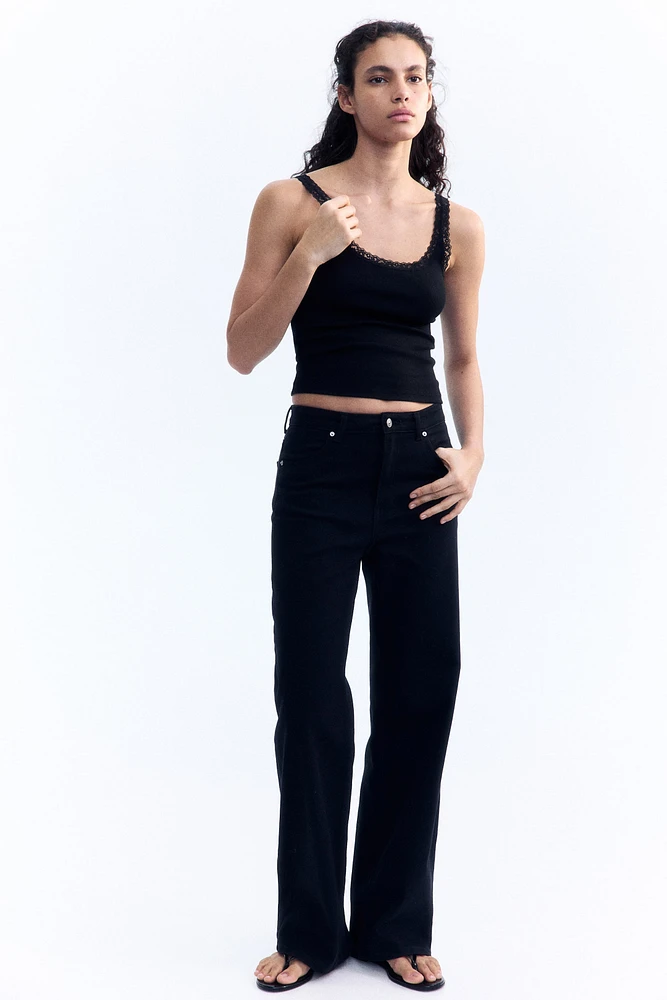 Lace-Trimmed Tank Top