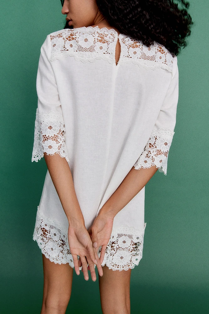 Lace-Detail Dress
