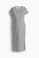 Robe T-shirt MAMA côtelée