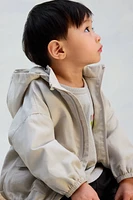 Oversized Linen-Blend Windbreaker