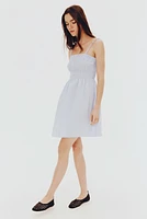 Smocked-Bodice Cotton Dress