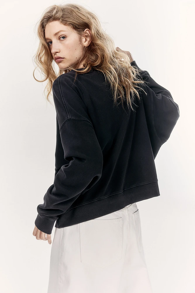 Sweatshirt with Text Motif