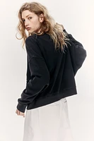 Sweatshirt with Text Motif