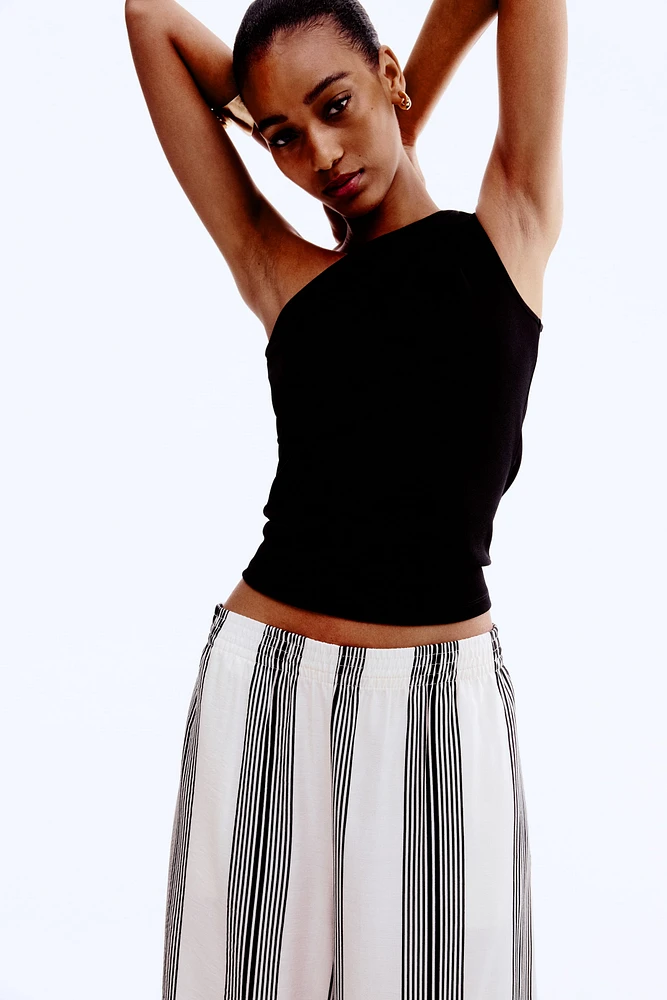 Pantalon large à taille élastique