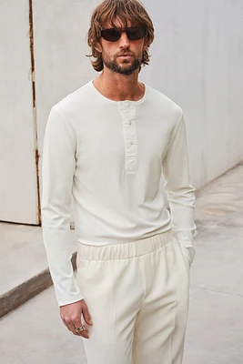 Slim-Fit Ribbed Jersey Shirt