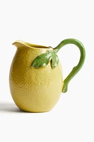 Lemon-shaped Stoneware Pitcher