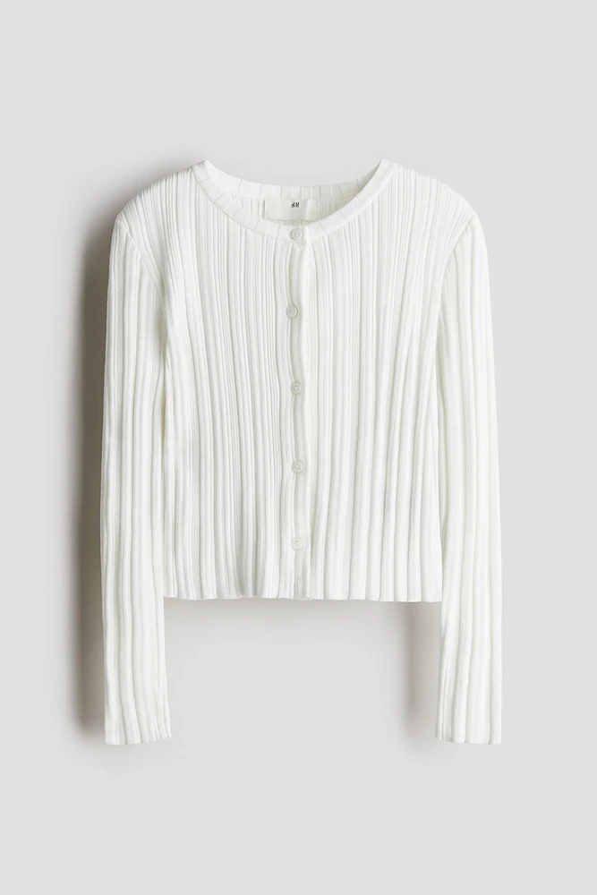 Rib-Knit Cardigan